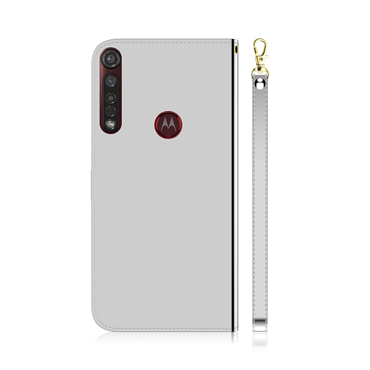 For Motorola Moto G8 Plus Mirror-like Magnetic Attraction Horizontal Flip Leather Case with Lanyard, Support Holder & Card Slot & Wallet