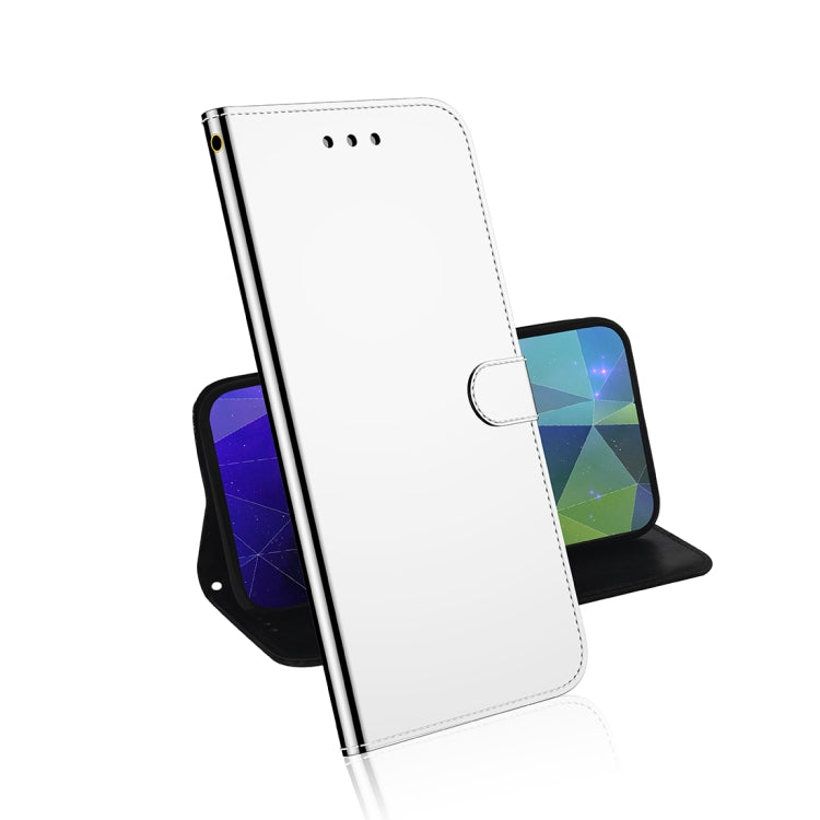 For Motorola Moto G8 Plus Mirror-like Magnetic Attraction Horizontal Flip Leather Case with Lanyard, Support Holder & Card Slot & Wallet