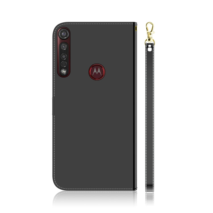 For Motorola Moto G8 Plus Mirror-like Magnetic Attraction Horizontal Flip Leather Case with Lanyard, Support Holder & Card Slot & Wallet