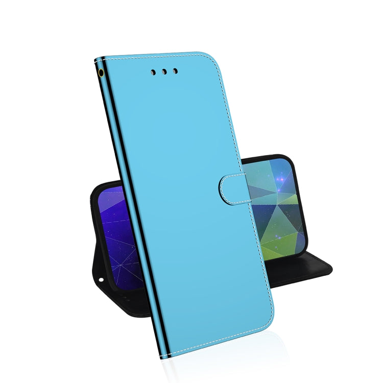 For Motorola Moto G8 Plus Mirror-like Magnetic Attraction Horizontal Flip Leather Case with Lanyard, Support Holder & Card Slot & Wallet