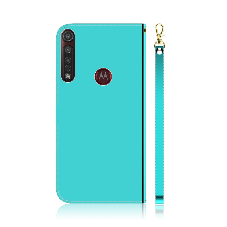 For Motorola Moto G8 Plus Mirror-like Magnetic Attraction Horizontal Flip Leather Case with Lanyard, Support Holder & Card Slot & Wallet