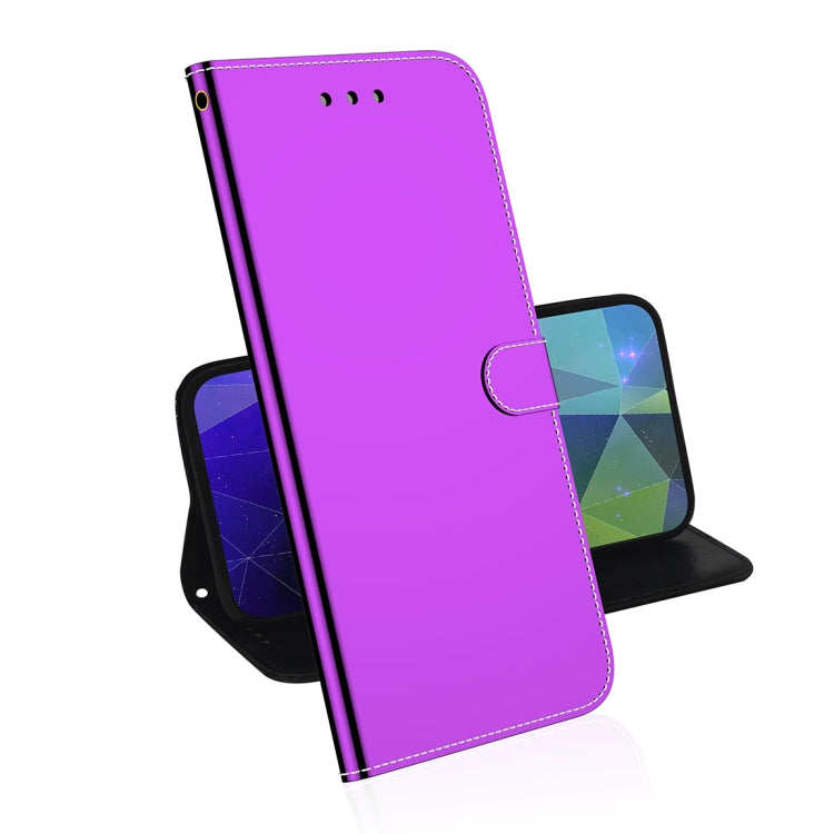 For Motorola Moto G8 Plus Mirror-like Magnetic Attraction Horizontal Flip Leather Case with Lanyard, Support Holder & Card Slot & Wallet