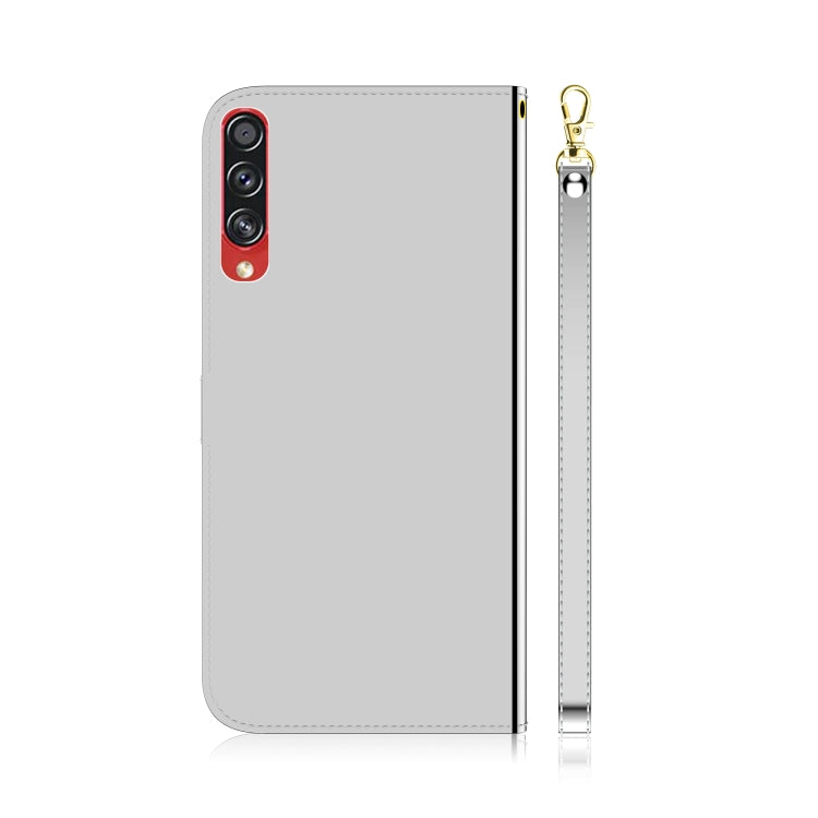 For Galaxy A70s Mirror-like Magnetic Attraction Horizontal Flip Leather Case with Lanyard, Support Holder & Card Slot & Wallet
