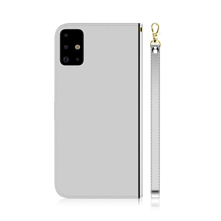 For Galaxy A71 Mirror-like Magnetic Attraction Horizontal Flip Leather Case with Lanyard, Support Holder & Card Slot & Wallet