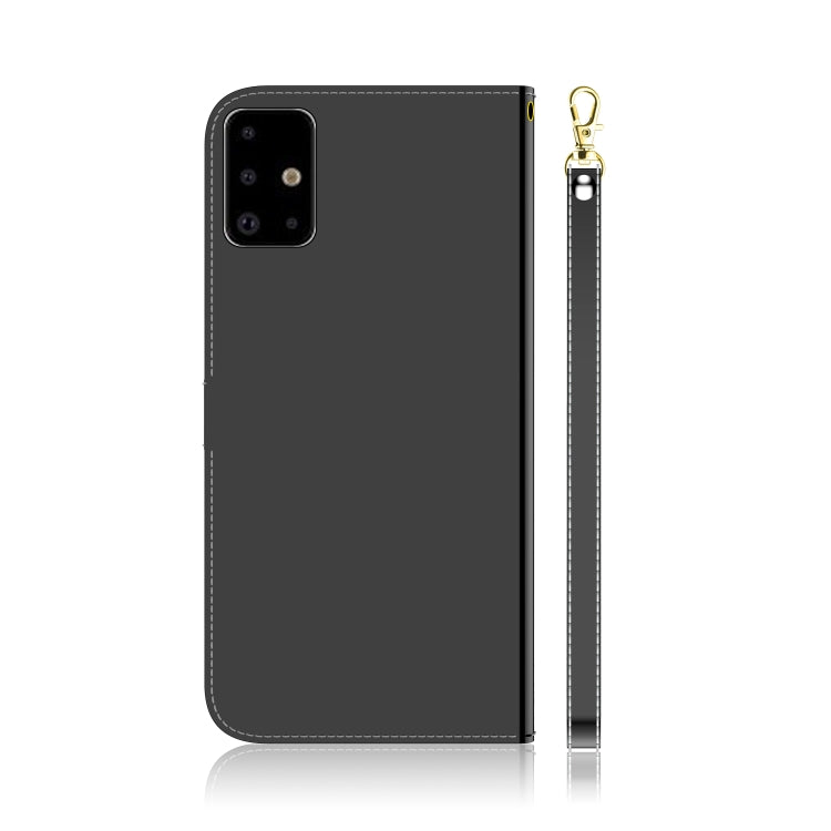 For Galaxy A71 Mirror-like Magnetic Attraction Horizontal Flip Leather Case with Lanyard, Support Holder & Card Slot & Wallet