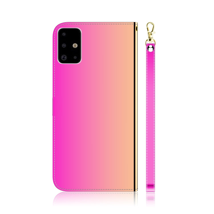 For Galaxy A71 Mirror-like Magnetic Attraction Horizontal Flip Leather Case with Lanyard, Support Holder & Card Slot & Wallet