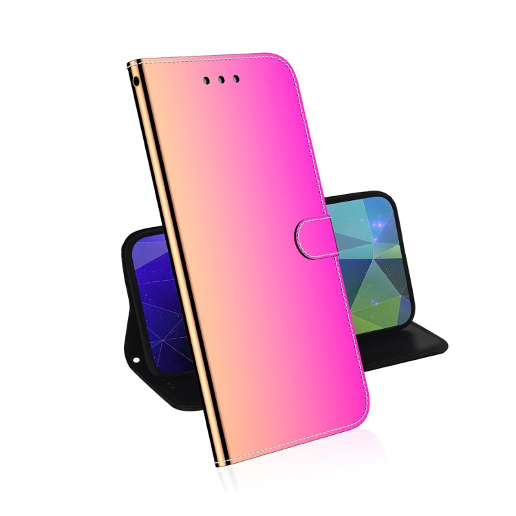 For Galaxy A71 Mirror-like Magnetic Attraction Horizontal Flip Leather Case with Lanyard, Support Holder & Card Slot & Wallet