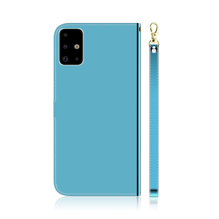 For Galaxy A71 Mirror-like Magnetic Attraction Horizontal Flip Leather Case with Lanyard, Support Holder & Card Slot & Wallet