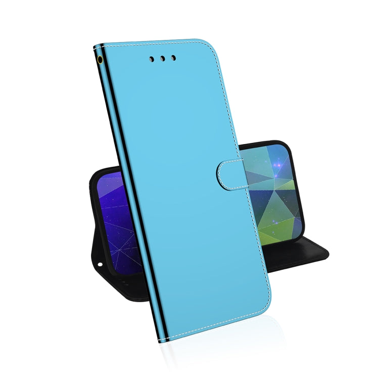 For Galaxy A71 Mirror-like Magnetic Attraction Horizontal Flip Leather Case with Lanyard, Support Holder & Card Slot & Wallet