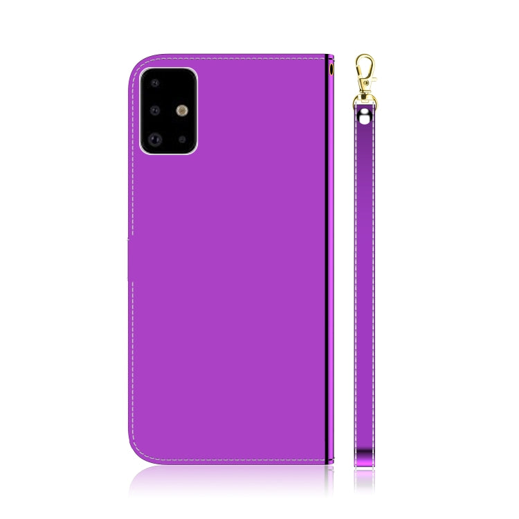 For Galaxy A71 Mirror-like Magnetic Attraction Horizontal Flip Leather Case with Lanyard, Support Holder & Card Slot & Wallet