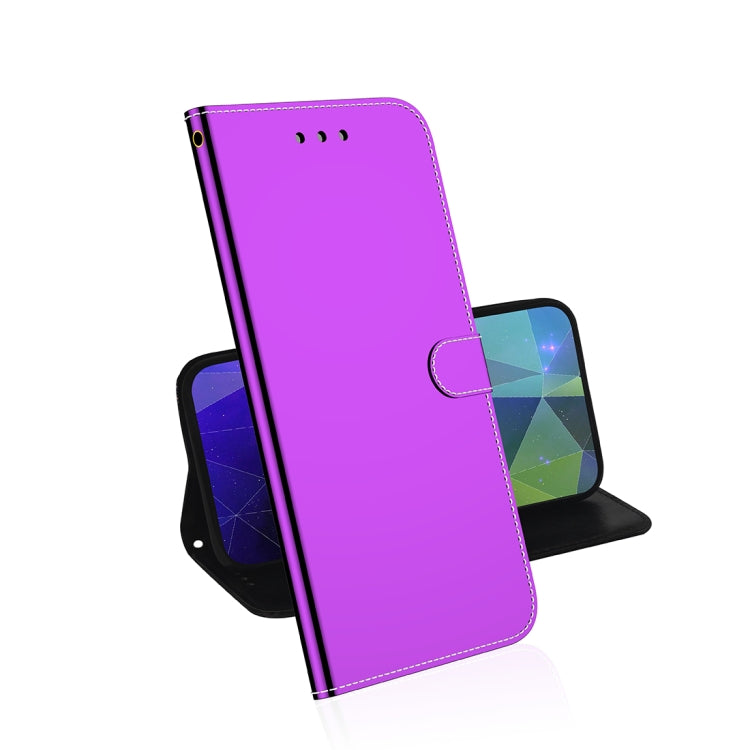 For Galaxy A71 Mirror-like Magnetic Attraction Horizontal Flip Leather Case with Lanyard, Support Holder & Card Slot & Wallet