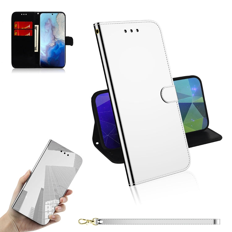 For Galaxy S20 Mirror-like Magnetic Attraction Horizontal Flip Leather Case with Lanyard, Support Holder & Card Slot & Wallet