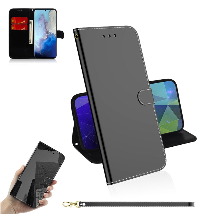 For Galaxy S20 Mirror-like Magnetic Attraction Horizontal Flip Leather Case with Lanyard, Support Holder & Card Slot & Wallet