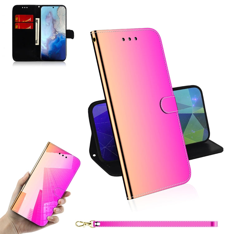 For Galaxy S20 Mirror-like Magnetic Attraction Horizontal Flip Leather Case with Lanyard, Support Holder & Card Slot & Wallet
