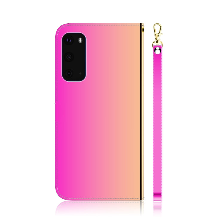 For Galaxy S20 Mirror-like Magnetic Attraction Horizontal Flip Leather Case with Lanyard, Support Holder & Card Slot & Wallet