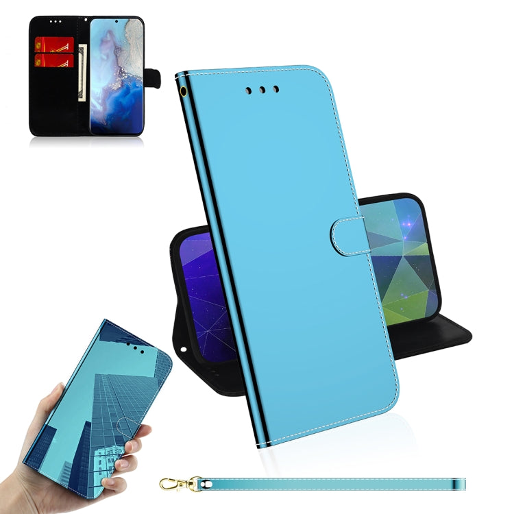 For Galaxy S20 Mirror-like Magnetic Attraction Horizontal Flip Leather Case with Lanyard, Support Holder & Card Slot & Wallet