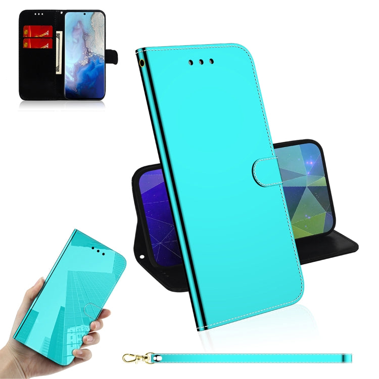 For Galaxy S20 Mirror-like Magnetic Attraction Horizontal Flip Leather Case with Lanyard, Support Holder & Card Slot & Wallet
