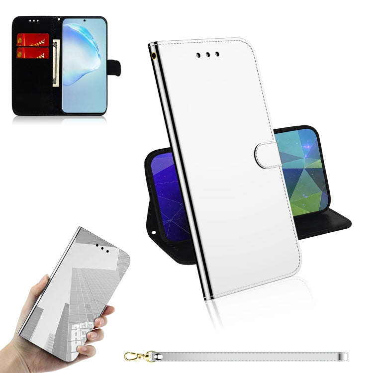 For Galaxy S20+ Mirror-like Magnetic Attraction Horizontal Flip Leather Case with Lanyard, Support Holder & Card Slot & Wallet