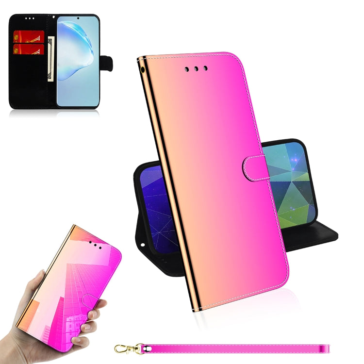 For Galaxy S20+ Mirror-like Magnetic Attraction Horizontal Flip Leather Case with Lanyard, Support Holder & Card Slot & Wallet