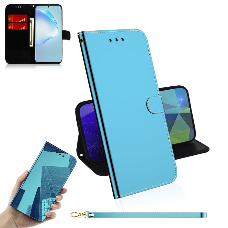For Galaxy S20+ Mirror-like Magnetic Attraction Horizontal Flip Leather Case with Lanyard, Support Holder & Card Slot & Wallet