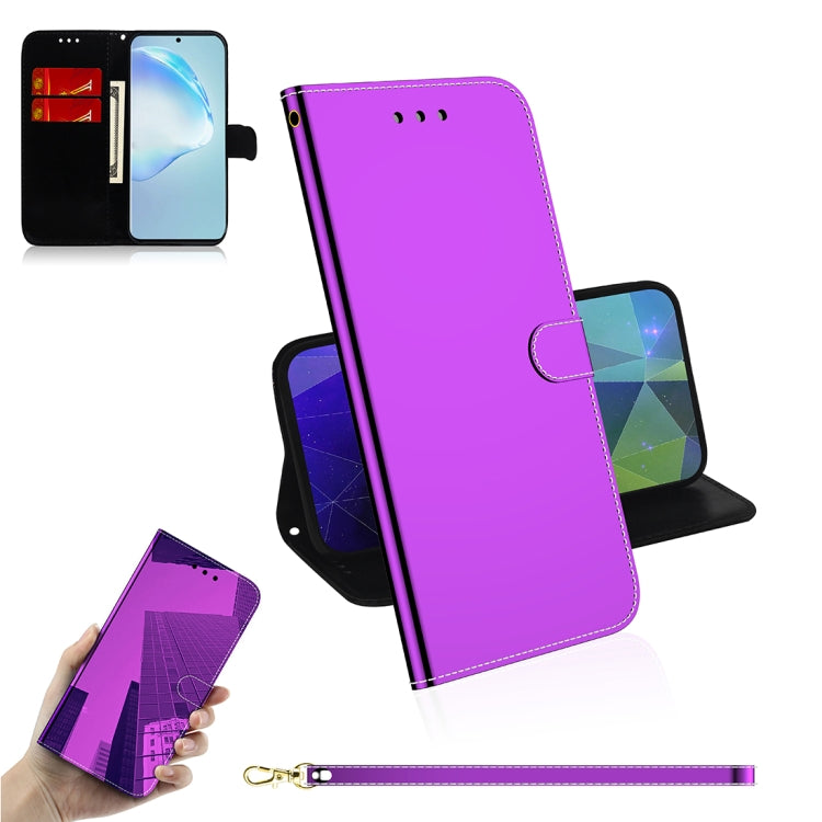 For Galaxy S20+ Mirror-like Magnetic Attraction Horizontal Flip Leather Case with Lanyard, Support Holder & Card Slot & Wallet