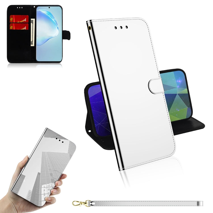 For Galaxy S20 Ultra Mirror-like Magnetic Attraction Horizontal Flip Leather Case with Lanyard, Support Holder & Card Slot & Wallet