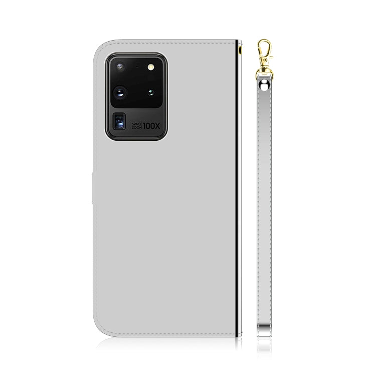 For Galaxy S20 Ultra Mirror-like Magnetic Attraction Horizontal Flip Leather Case with Lanyard, Support Holder & Card Slot & Wallet