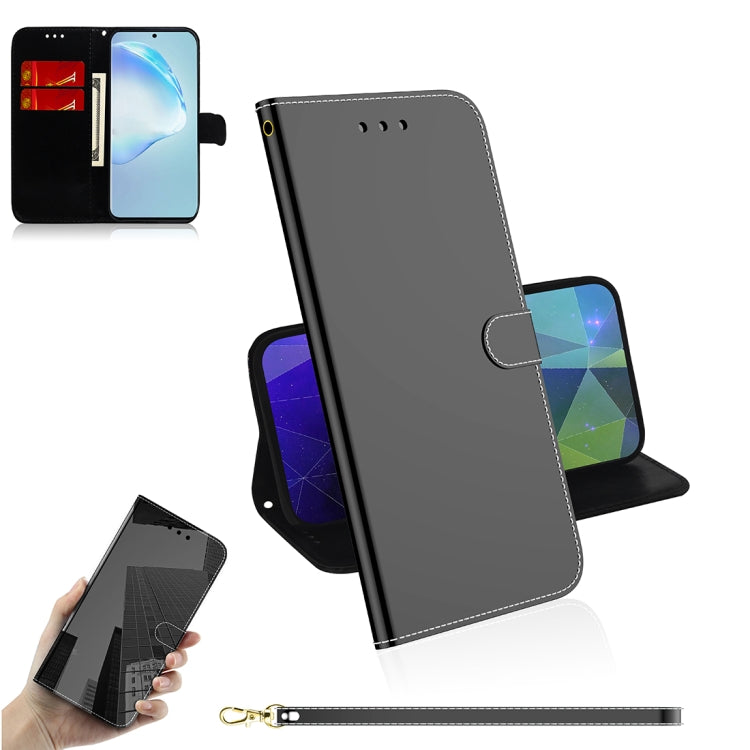 For Galaxy S20 Ultra Mirror-like Magnetic Attraction Horizontal Flip Leather Case with Lanyard, Support Holder & Card Slot & Wallet