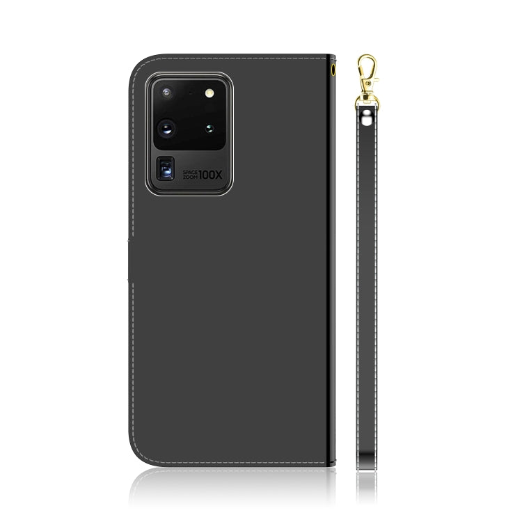 For Galaxy S20 Ultra Mirror-like Magnetic Attraction Horizontal Flip Leather Case with Lanyard, Support Holder & Card Slot & Wallet