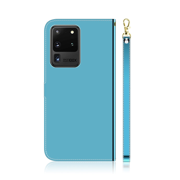 For Galaxy S20 Ultra Mirror-like Magnetic Attraction Horizontal Flip Leather Case with Lanyard, Support Holder & Card Slot & Wallet