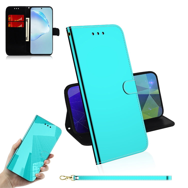 For Galaxy S20 Ultra Mirror-like Magnetic Attraction Horizontal Flip Leather Case with Lanyard, Support Holder & Card Slot & Wallet