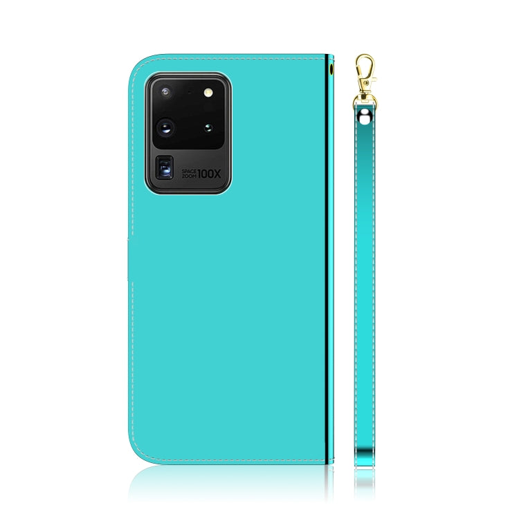 For Galaxy S20 Ultra Mirror-like Magnetic Attraction Horizontal Flip Leather Case with Lanyard, Support Holder & Card Slot & Wallet