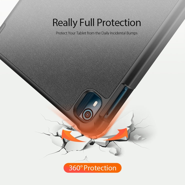 For Nokia T10 DUX DUCIS Domo Series Magnetic Flip Leather Tablet Case
