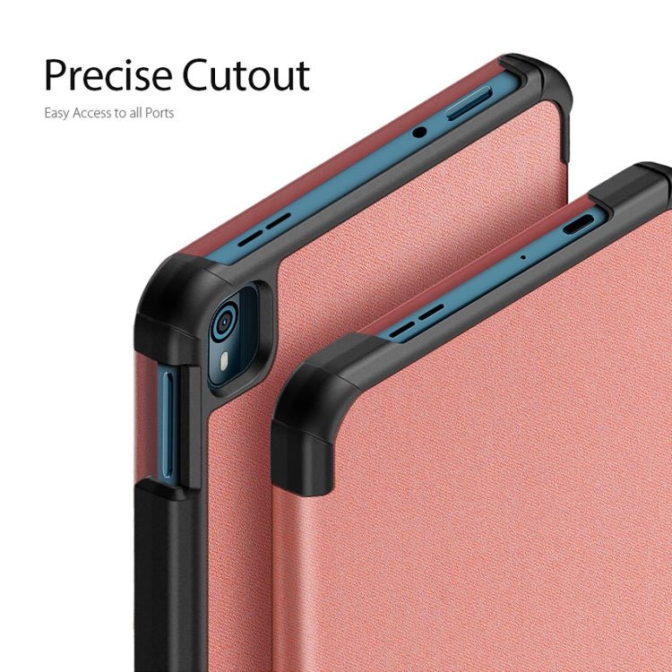 For Nokia T10 DUX DUCIS Domo Series Magnetic Flip Leather Tablet Case