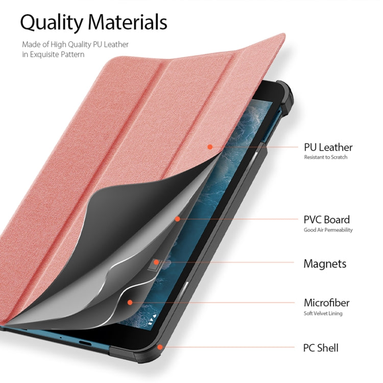 For Nokia T10 DUX DUCIS Domo Series Magnetic Flip Leather Tablet Case