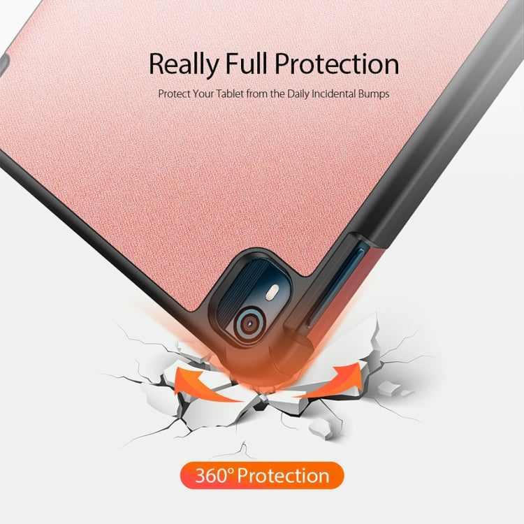 For Nokia T10 DUX DUCIS Domo Series Magnetic Flip Leather Tablet Case
