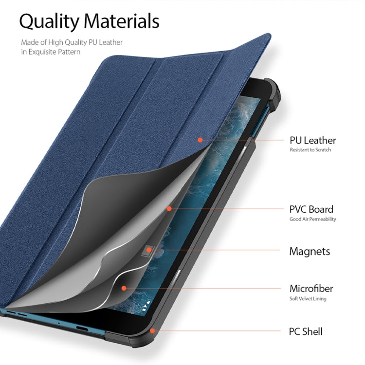 For Nokia T10 DUX DUCIS Domo Series Magnetic Flip Leather Tablet Case
