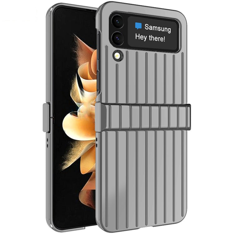 For Samsung Galaxy Z Flip4 5G IMAK JS-3 Series Colorful Vertical Stripe PC Case