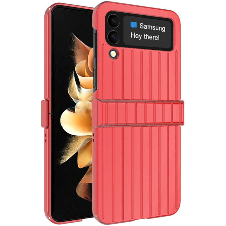 For Samsung Galaxy Z Flip4 5G IMAK JS-3 Series Colorful Vertical Stripe PC Case