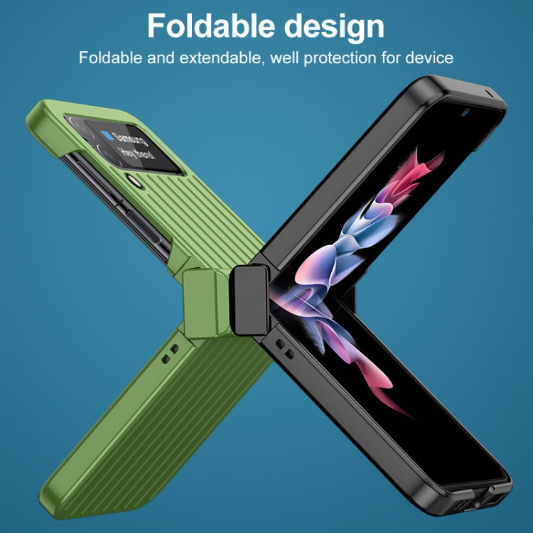 For Samsung Galaxy Z Flip4 5G IMAK JS-3 Series Colorful Vertical Stripe PC Case