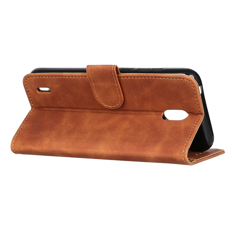 For Nokia C1 Retro Texture PU + TPU Horizontal Flip Leather Case with Holder & Card Slots & Wallet