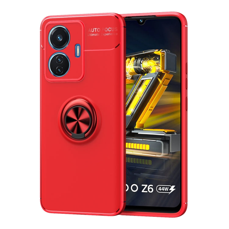 For vivo iQOO Z6 44W Metal Ring Holder TPU Phone Case