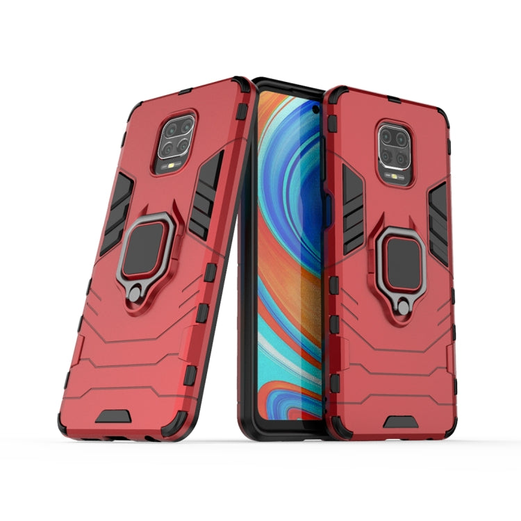 For Xiaomi Redmi Note 9 Pro Max PC + TPU Anti-fall Protective Shell With Magnetic Ring Bracket