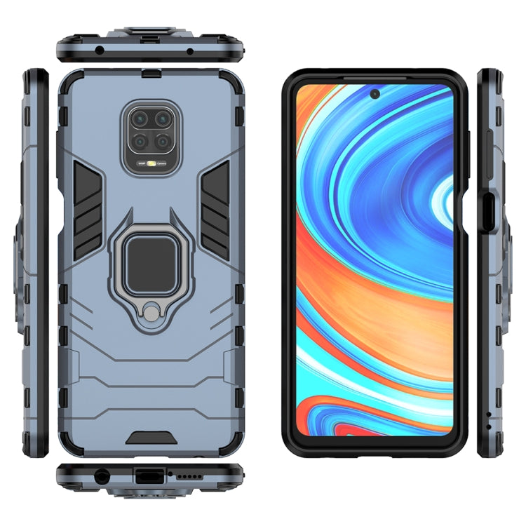 For Xiaomi Redmi Note 9 Pro Max PC + TPU Anti-fall Protective Shell With Magnetic Ring Bracket