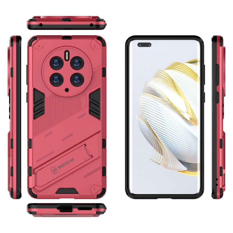 For Huawei Mate 50 Pro Punk Armor 2 in 1 PC + TPU Shockproof Phone Case with Invisible Holder
