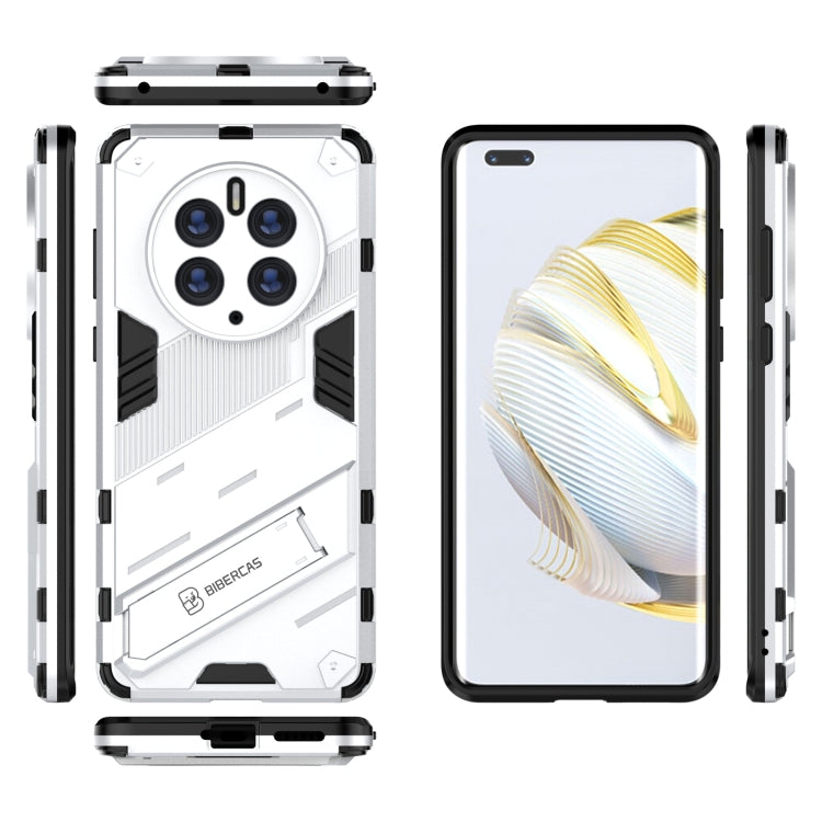 For Huawei Mate 50 Pro Punk Armor 2 in 1 PC + TPU Shockproof Phone Case with Invisible Holder