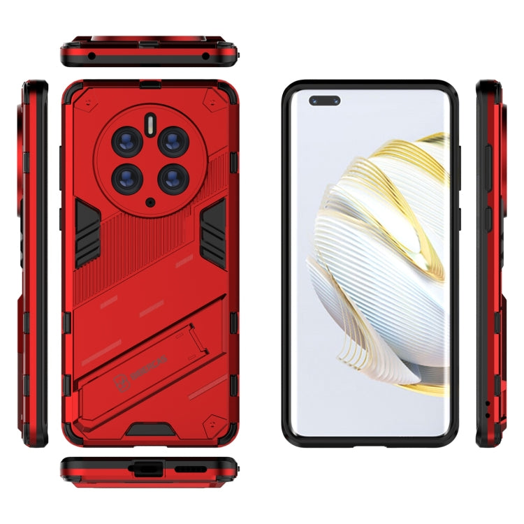 For Huawei Mate 50 Pro Punk Armor 2 in 1 PC + TPU Shockproof Phone Case with Invisible Holder