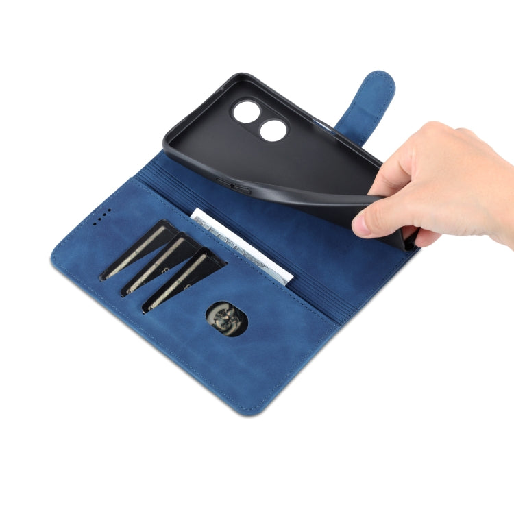 For OPPO A97 5G AZNS Skin Feel Calf Texture Flip Leather Phone Case