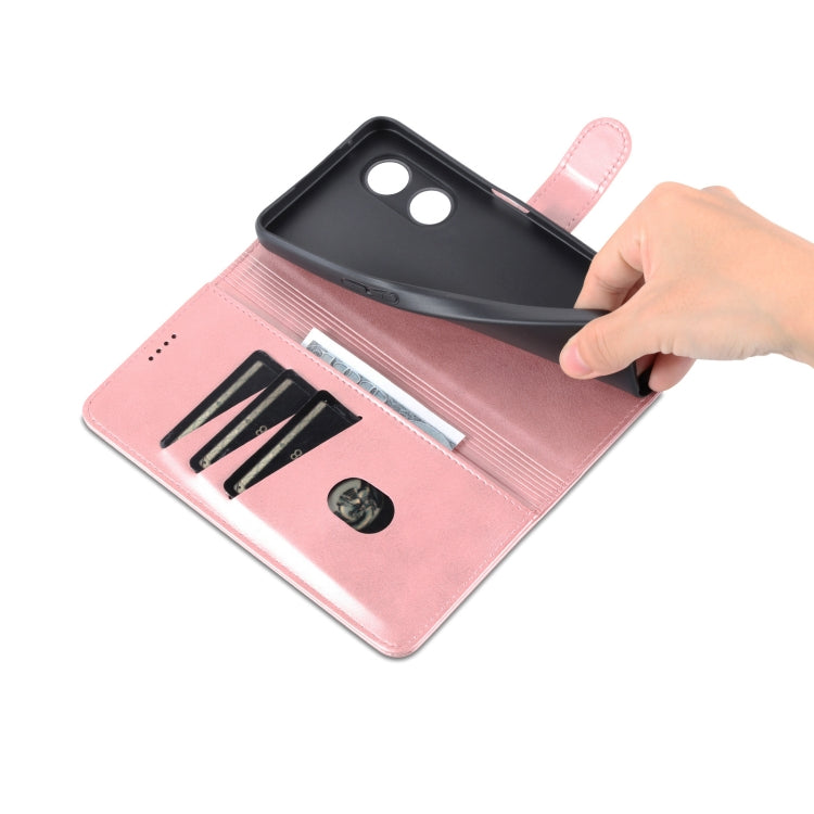 For OPPO A97 5G AZNS Skin Feel Calf Texture Flip Leather Phone Case