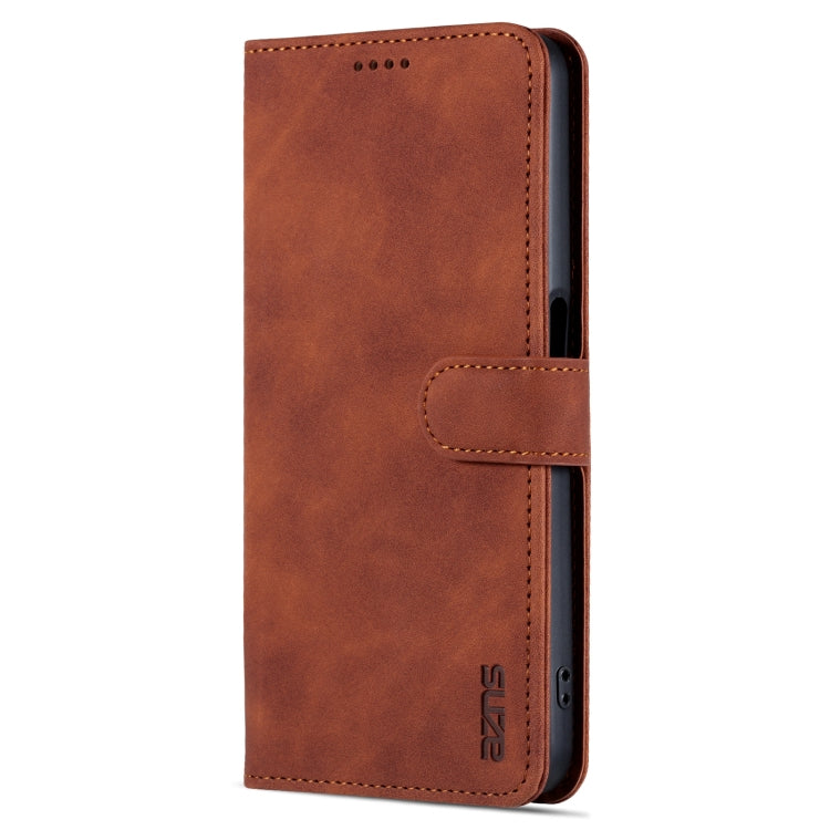 For OPPO A97 5G AZNS Skin Feel Calf Texture Flip Leather Phone Case